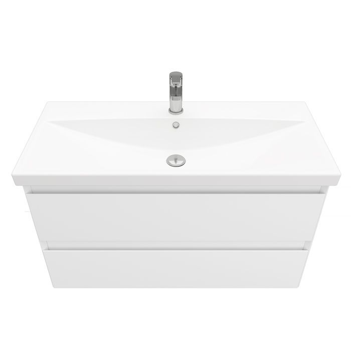 Тумба подвесная Laparet Vitrum 100 под умывальник CeraStyle Elite 100, белый матовый - фото2 Тумба подвесная Laparet Vitrum 100 под умывальник CeraStyle Elite 100, белый матовый - фото2