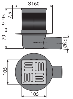 Трап для душа Alcaplast Smart, APV31 - фото2