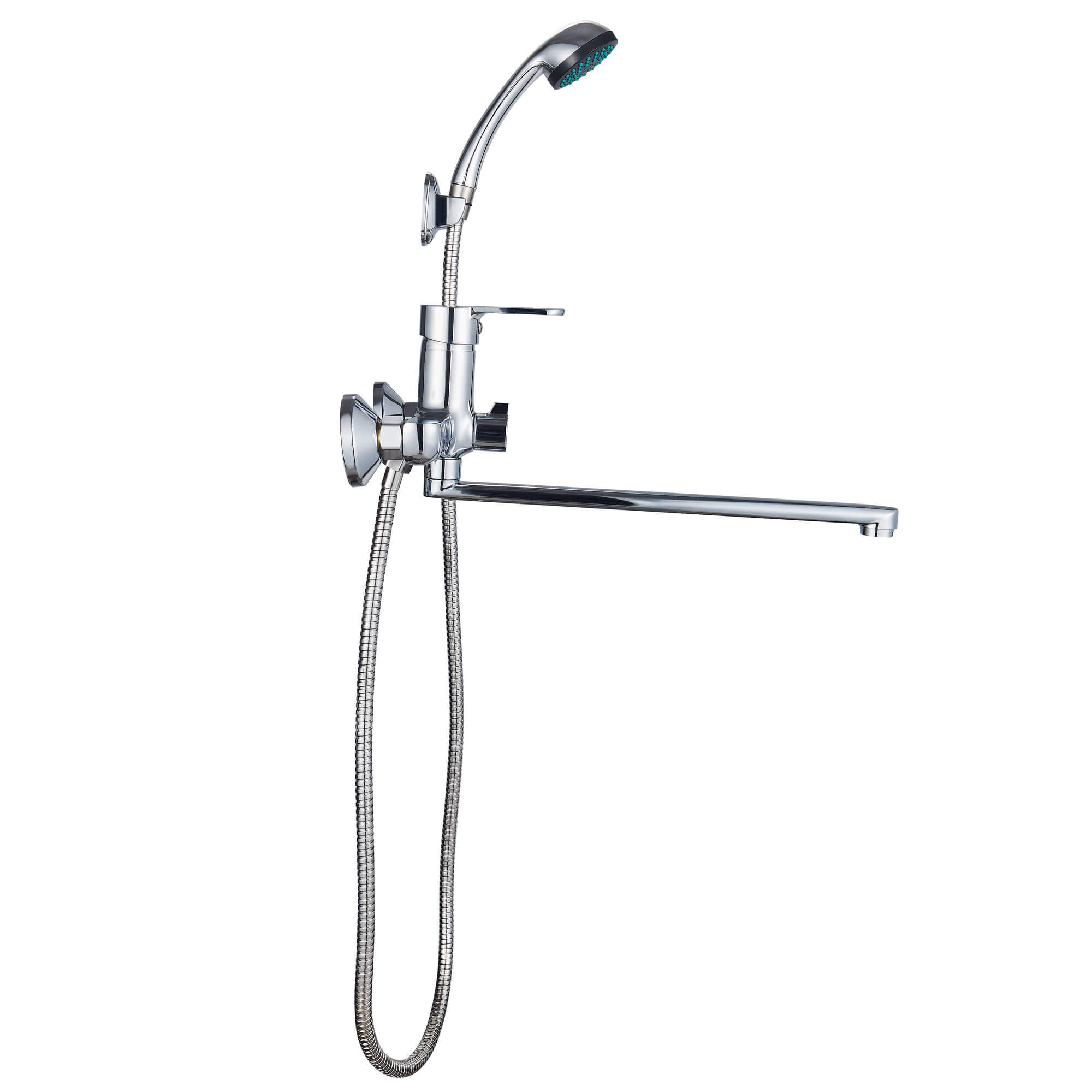 Смеситель для ванны Ligeya L9002 с душем одноручный с длинным изливом фото-5