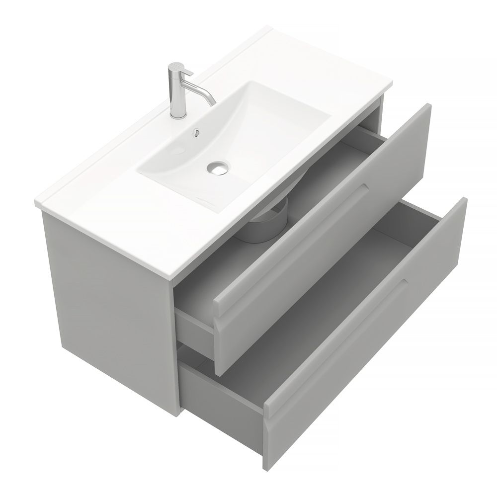 Тумба подвесная Laparet Atlas 100 под умывальник Creavit Su 100, кашемир матовый фото-3 Тумба подвесная Laparet Atlas 100 под умывальник Creavit Su 100, кашемир матовый фото-3