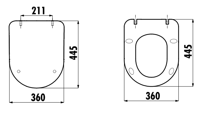 Сиденье с крышкой для унитаза Creavit Free (Duroplast, soft-close) антрацит матовый - фото2