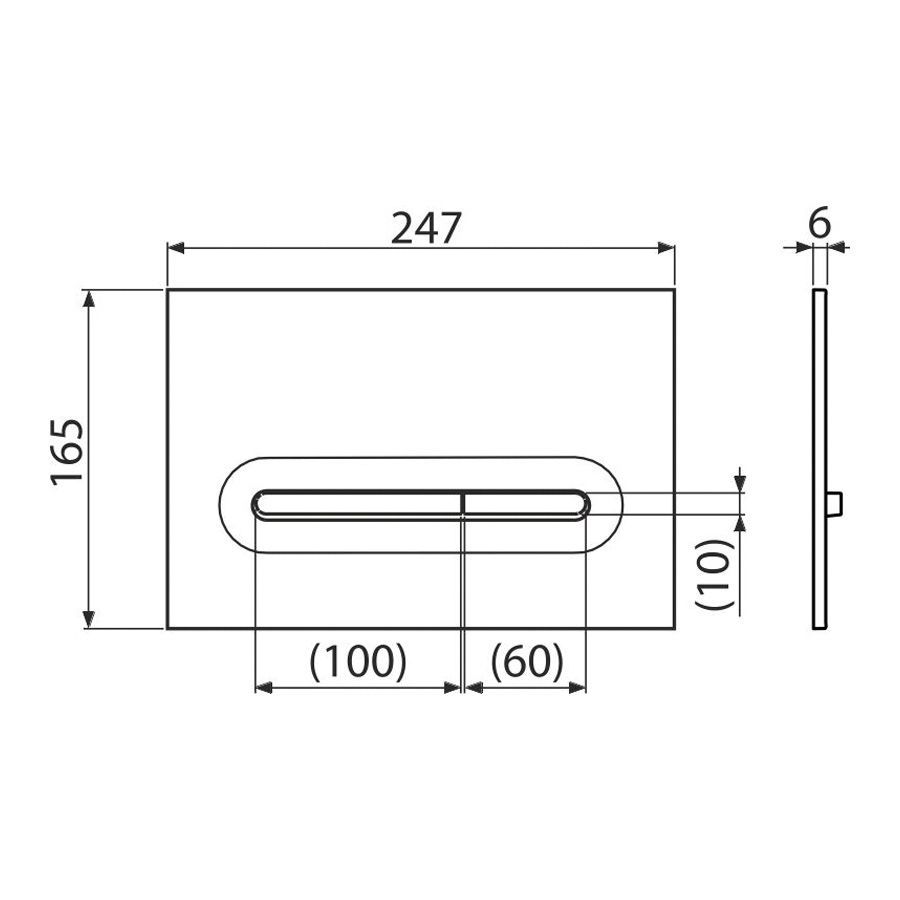 Кнопка смыва Alcaplast для скрытых систем инсталляции чёрный М1878 - фото2