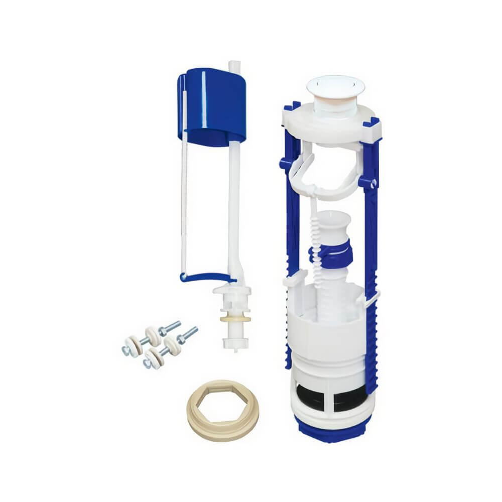 Арматура для бачка АС-17.1 Стандарт нижняя, кнопка белая - фото1