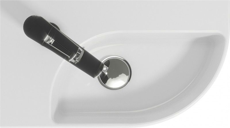 Умывальник CeraStyle Cameo 45 левый белый - фото1