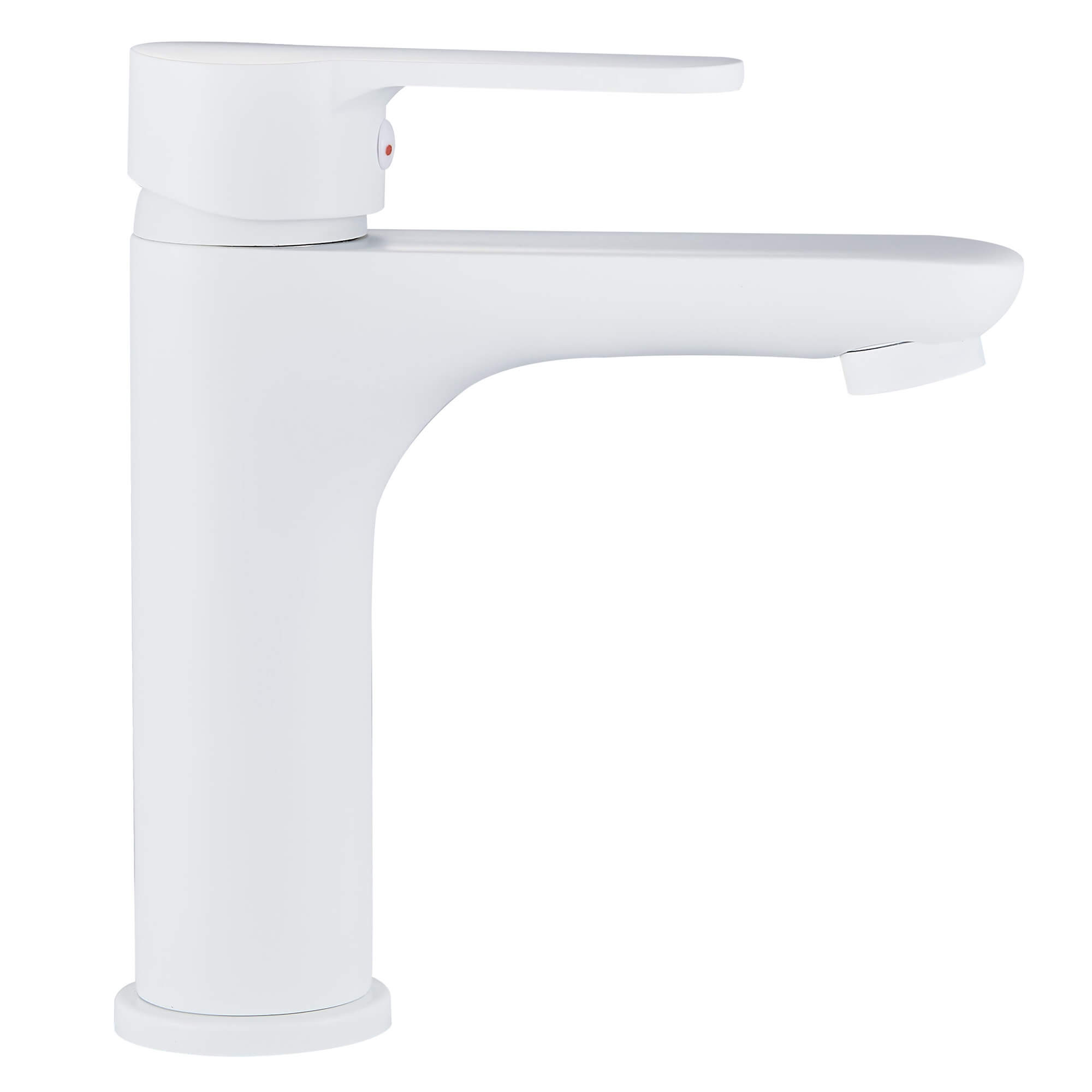 Смеситель для умывальника L1012W одноручный белый - фото2