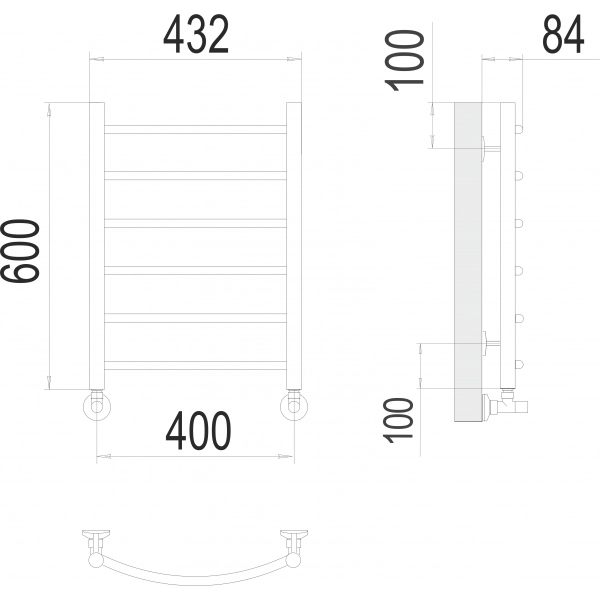 Полотенцесушитель Terminus «Классик» П6 400х600 фото-3
