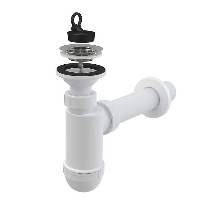 Сифон для умывальника Alcaplast с нержавеющей решеткой, A410 - фото1