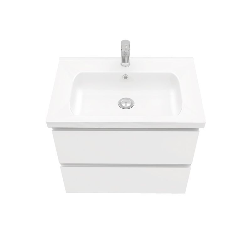 Тумба подвесная Laparet Electra 70 под умывальник Creavit Ideal 70, ультра белый глянец - фото2 Тумба подвесная Laparet Electra 70 под умывальник Creavit Ideal 70, ультра белый глянец - фото2