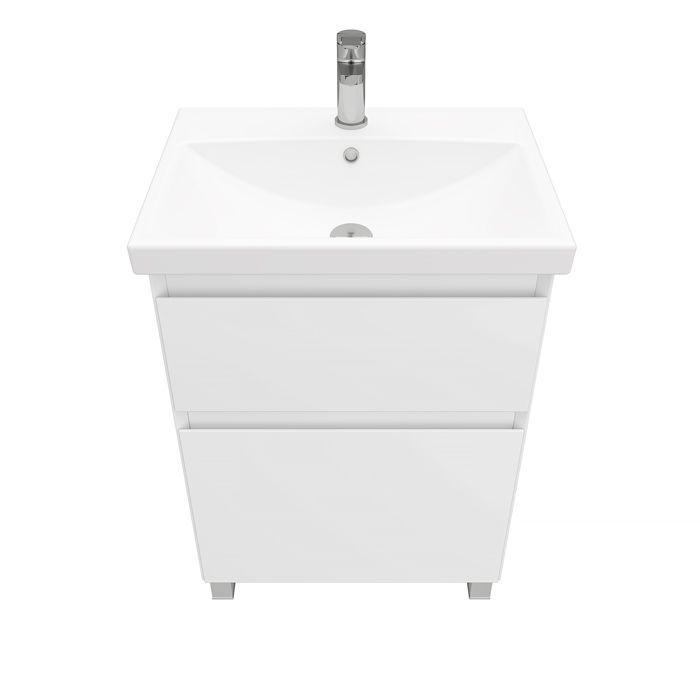 Тумба напольная Laparet Vitrum 60 под умывальник CeraStyle Elite 60, белый матовый - фото2 Тумба напольная Laparet Vitrum 60 под умывальник CeraStyle Elite 60, белый матовый - фото2