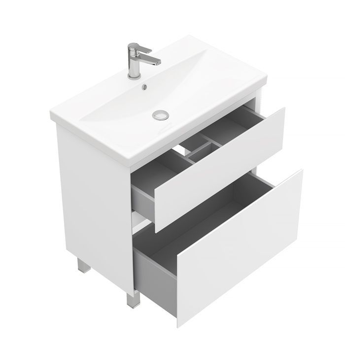 Тумба напольная Laparet Vitrum 80 под умывальник CeraStyle Elite 80, белый матовый фото-3 Тумба напольная Laparet Vitrum 80 под умывальник CeraStyle Elite 80, белый матовый фото-3