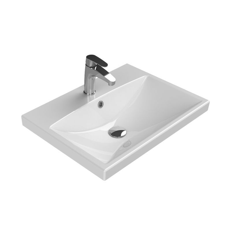 Умывальник CeraStyle Elite 60х45 мебельный/подвесной без крепления, белый - фото1 Умывальник CeraStyle Elite 60х45 мебельный/подвесной без крепления, белый - фото1