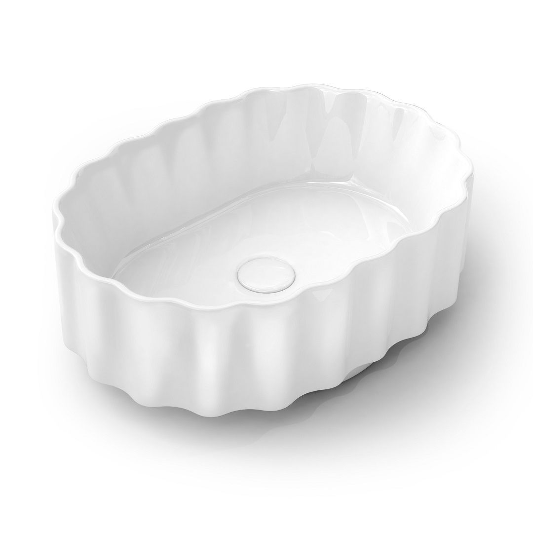 Умывальник Kerama Marazzi ARTBASIN Conchiglia 50 белый глянец - фото1 Умывальник Kerama Marazzi ARTBASIN Conchiglia 50 белый глянец - фото1