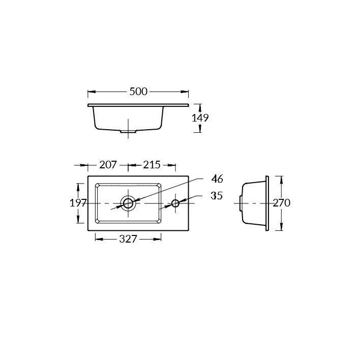 Умывальник Kerama Marazzi Lato 50 на тумбу - фото2