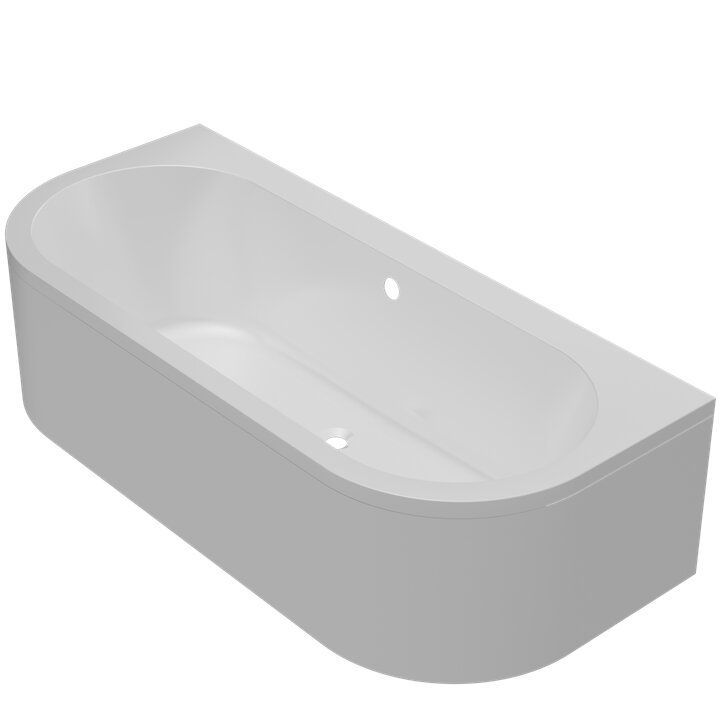 Ванна акриловая Bonito Home Aura пристенная 170х75 с ножками + панель для ванны - фото1 Ванна акриловая Bonito Home Aura пристенная 170х75 с ножками + панель для ванны - фото1