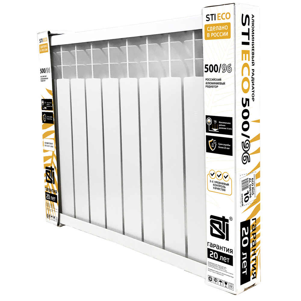 Алюминиевый радиатор STI ECO RUS AL 500/96 10 сек. фото-2 Алюминиевый радиатор STI ECO RUS AL 500/96 10 сек. фото-2