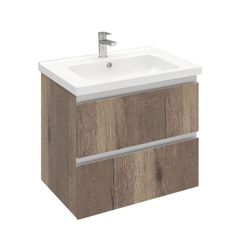 Тумба подвесная Laparet Electra 70 под умывальник Creavit Ideal 70, дуб Рока - фото1 Тумба подвесная Laparet Electra 70 под умывальник Creavit Ideal 70, дуб Рока - фото1