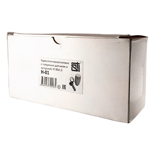 Термостатическая головка H-01 М30x1,5 с погружным датчиком и заглушкой  фото-4