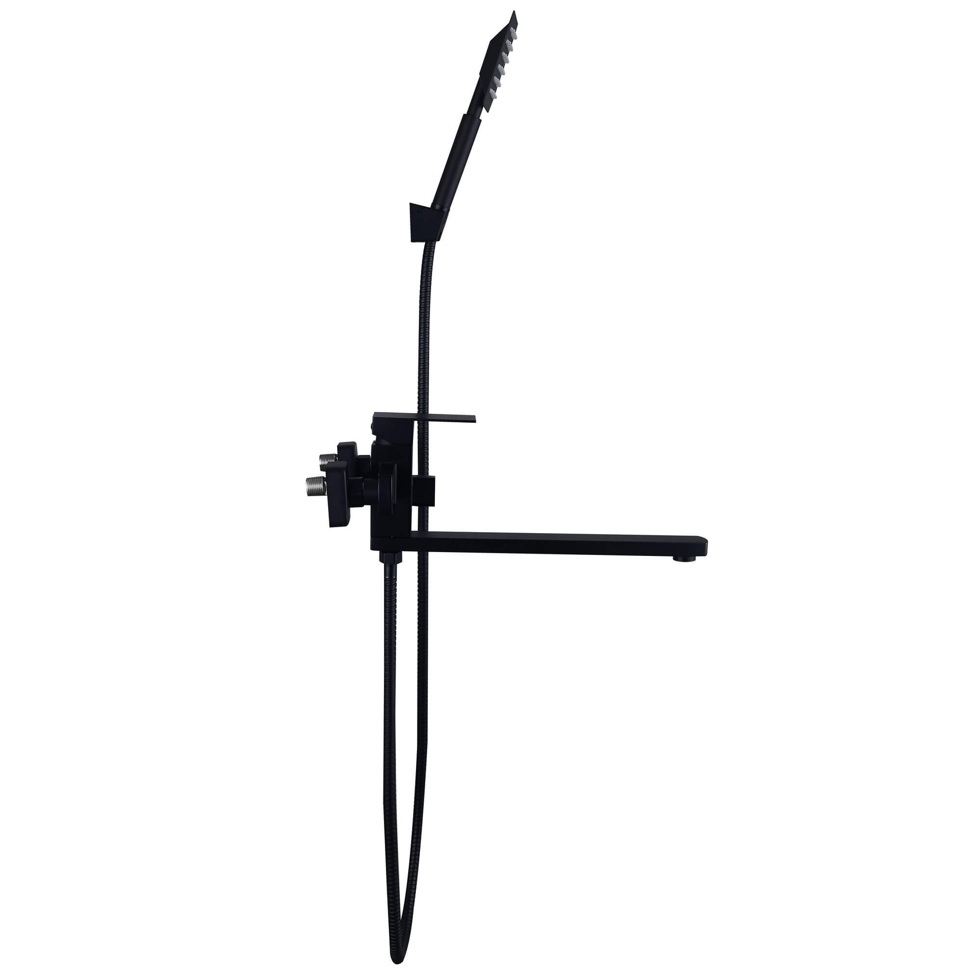 Смеситель для ванны Ligeya S3024 с душем одноручный с плоским изливом черный, нерж. фото-5 Смеситель для ванны Ligeya S3024 с душем одноручный с плоским изливом черный, нерж. фото-5