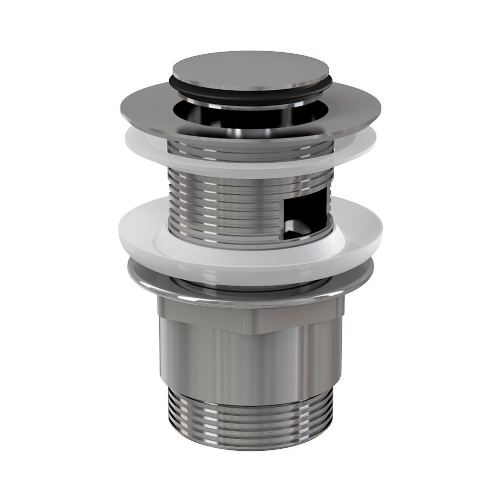 Донный клапан Alcaplast ClickClack 5/4 цельнометалический с малой заглушкой, A39 - фото1