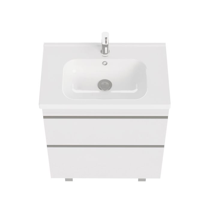 Тумба напольная Laparet Venus 70 под умывальник Creavit Ideal 70, ультра белый глянец - фото2