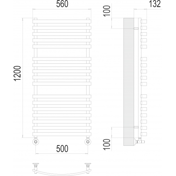 Полотенцесушитель Terminus «Капри» П17 500х1200 фото-3
