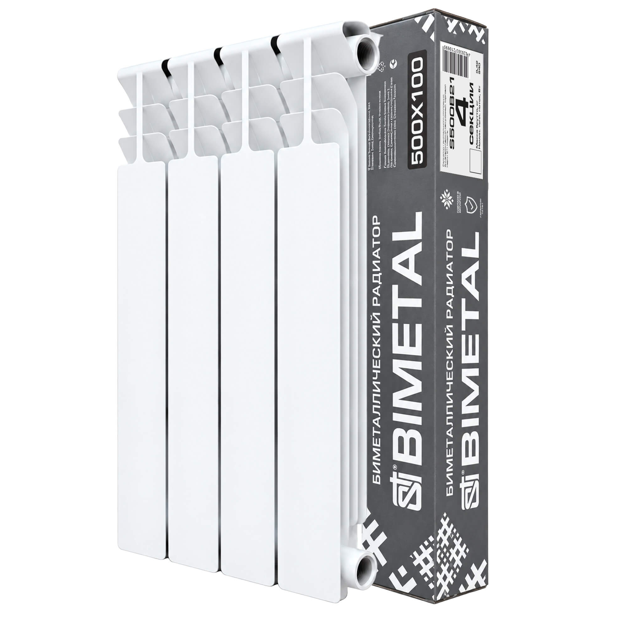 Биметаллический радиатор STI Bimetal 500/100 (S500B21) 4 сек. - фото1
