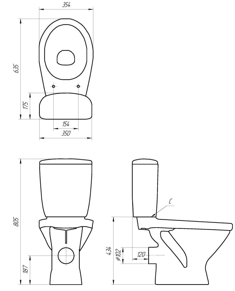 Унитаз-компакт Cersanit Trento TR011 с сиденьем фото-3