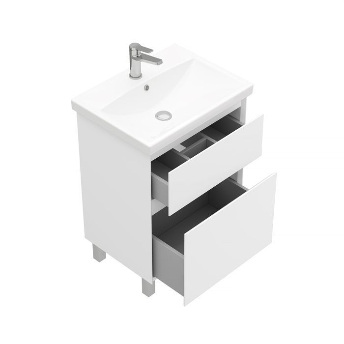 Тумба напольная Laparet Vitrum 60 под умывальник CeraStyle Elite 60, белый матовый фото-3 Тумба напольная Laparet Vitrum 60 под умывальник CeraStyle Elite 60, белый матовый фото-3