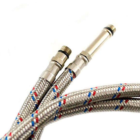 Гибкая подводка для смесителя (нерж. сталь) 1/2хМ10 0,5м пара - фото2