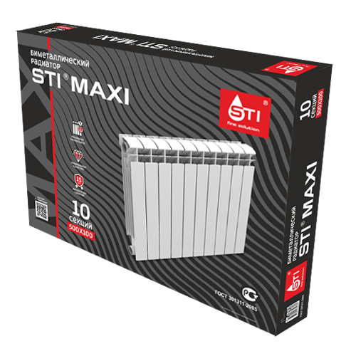 Биметаллический радиатор STI MAXI 500/100 10 сек. фото-3