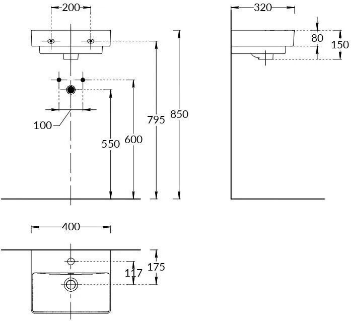 Умывальник Kerama Marazzi PRO 40 подвесной с креплением, белый глянцевый фото-3