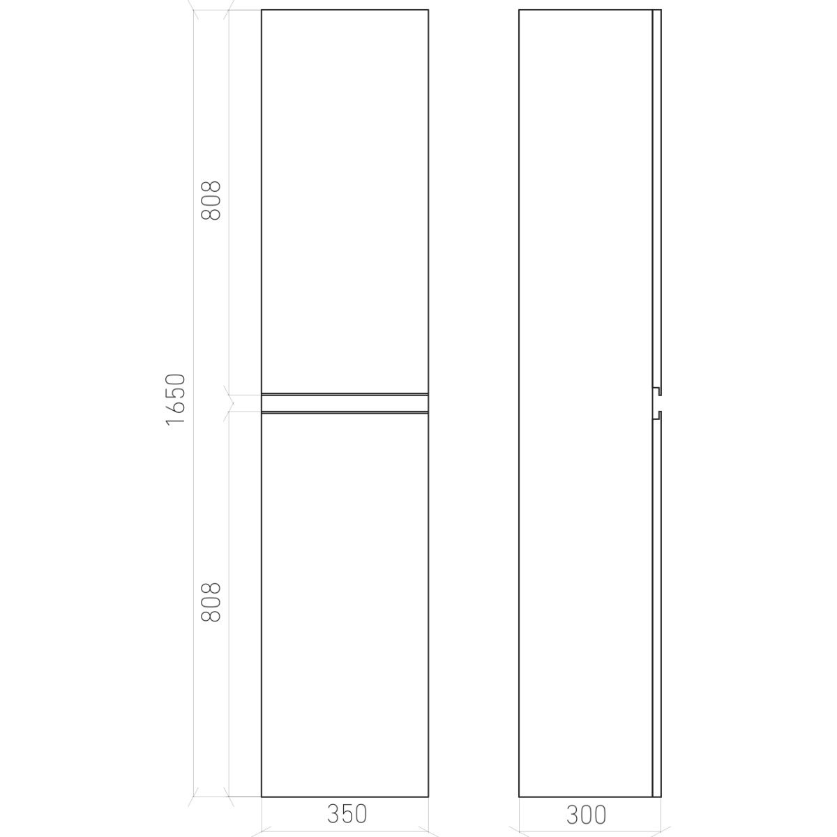 Пенал подвесной Laparet Sargas 35 Uni, ультра белый глянец фото-3