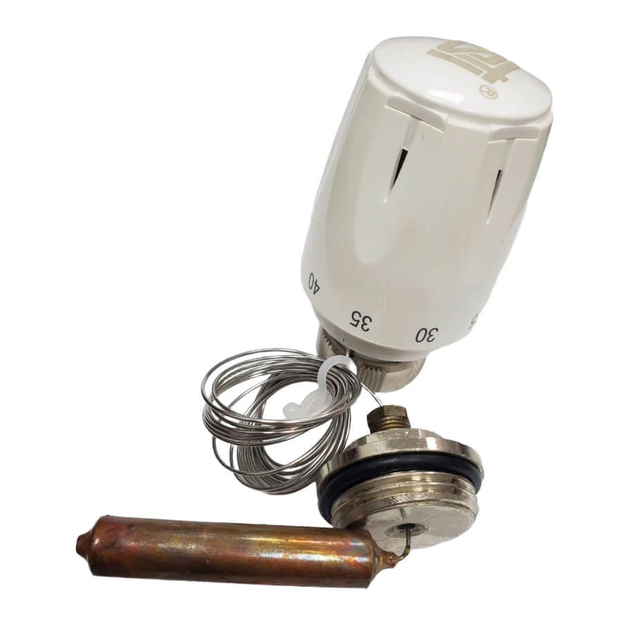 Термостатическая головка H-01 М30x1,5 с погружным датчиком и заглушкой  фото-3