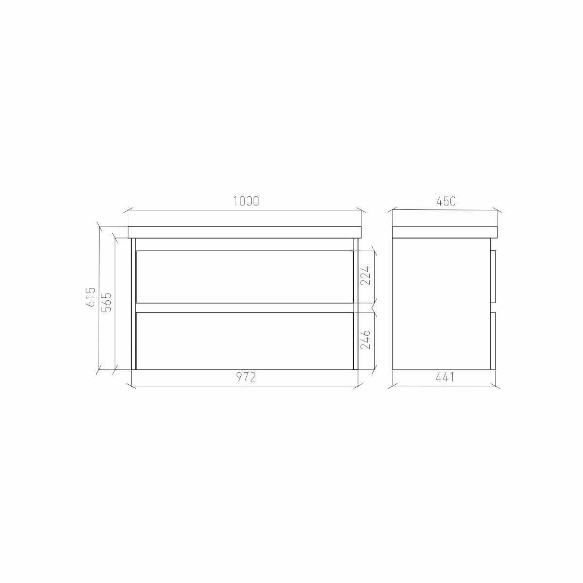 Тумба подвесная Laparet NORMA 100 под умывальник Creavit SU 100, белый шелк матовый фото-9 Тумба подвесная Laparet NORMA 100 под умывальник Creavit SU 100, белый шелк матовый фото-9