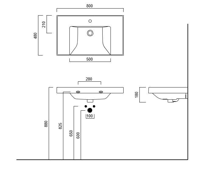 Умывальник Kerama Marazzi Cubo 80 - фото2