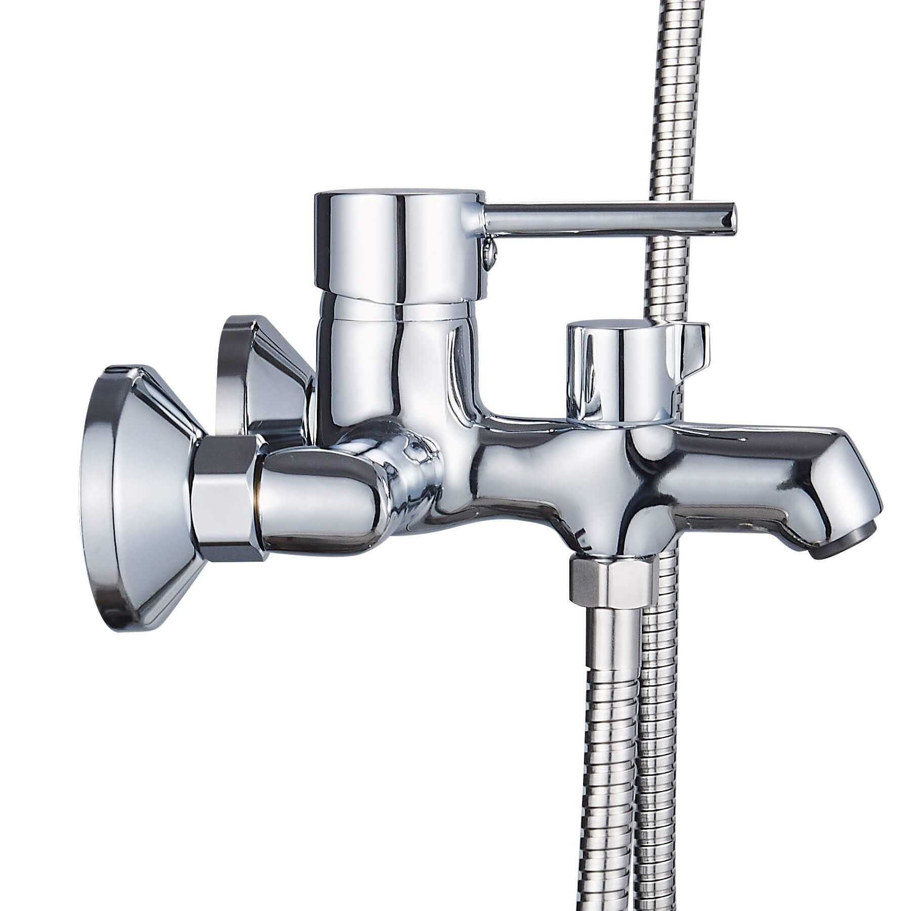 Смеситель для ванны Ligeya L3013 с душем одноручный с коротким изливом - фото2