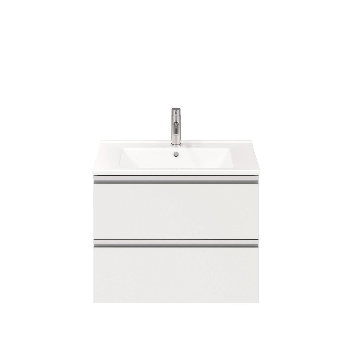 Тумба подвесная Laparet Felis 75 под умывальник CeraStyle Arte 75, белый шёлк - фото2