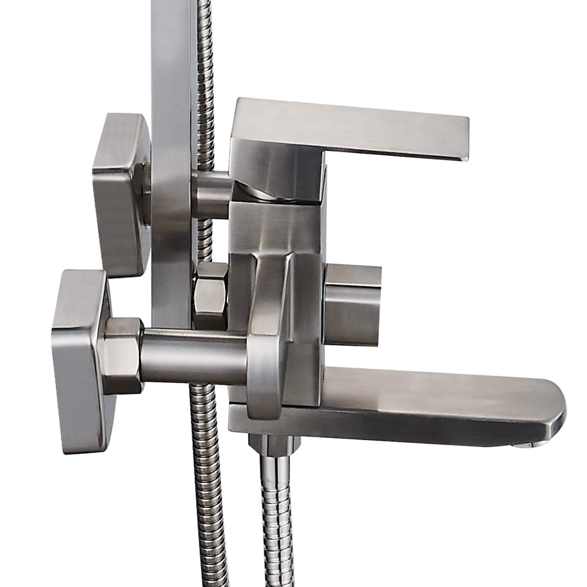 Душевая система Ligeya S1211 с одноручным смесителем, изливом, тропическим и ручным душем, нерж. фото-4