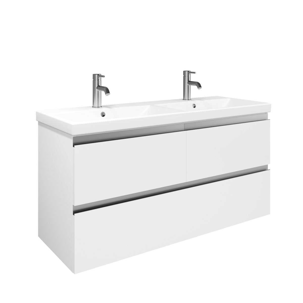 Тумба подвесная Laparet Electra 120 под умывальник с двойной чашей CeraStyle Elite 120, ультра белый глянец - фото1 Тумба подвесная Laparet Electra 120 под умывальник с двойной чашей CeraStyle Elite 120, ультра белый глянец - фото1