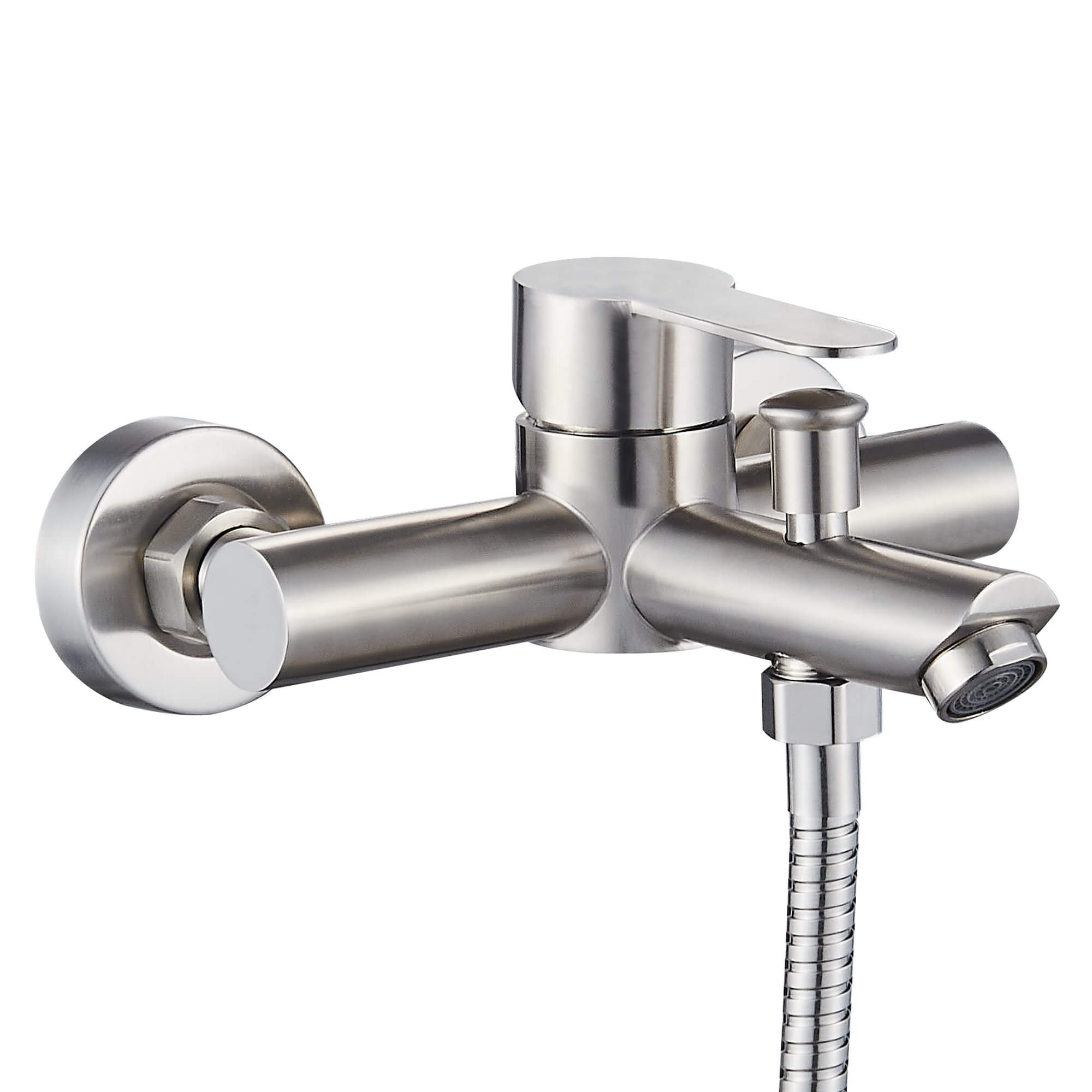 Смеситель для ванны Ligeya S3023 с душем одноручный с коротким изливом, нерж. - фото1