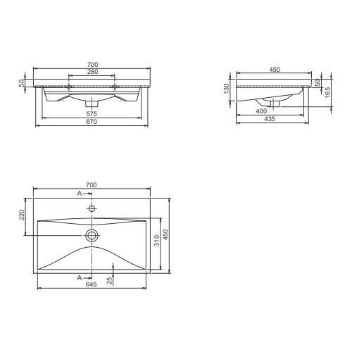 Умывальник CeraStyle Elite 70х45 мебельный/подвесной без крепления, белый - фото2 Умывальник CeraStyle Elite 70х45 мебельный/подвесной без крепления, белый - фото2