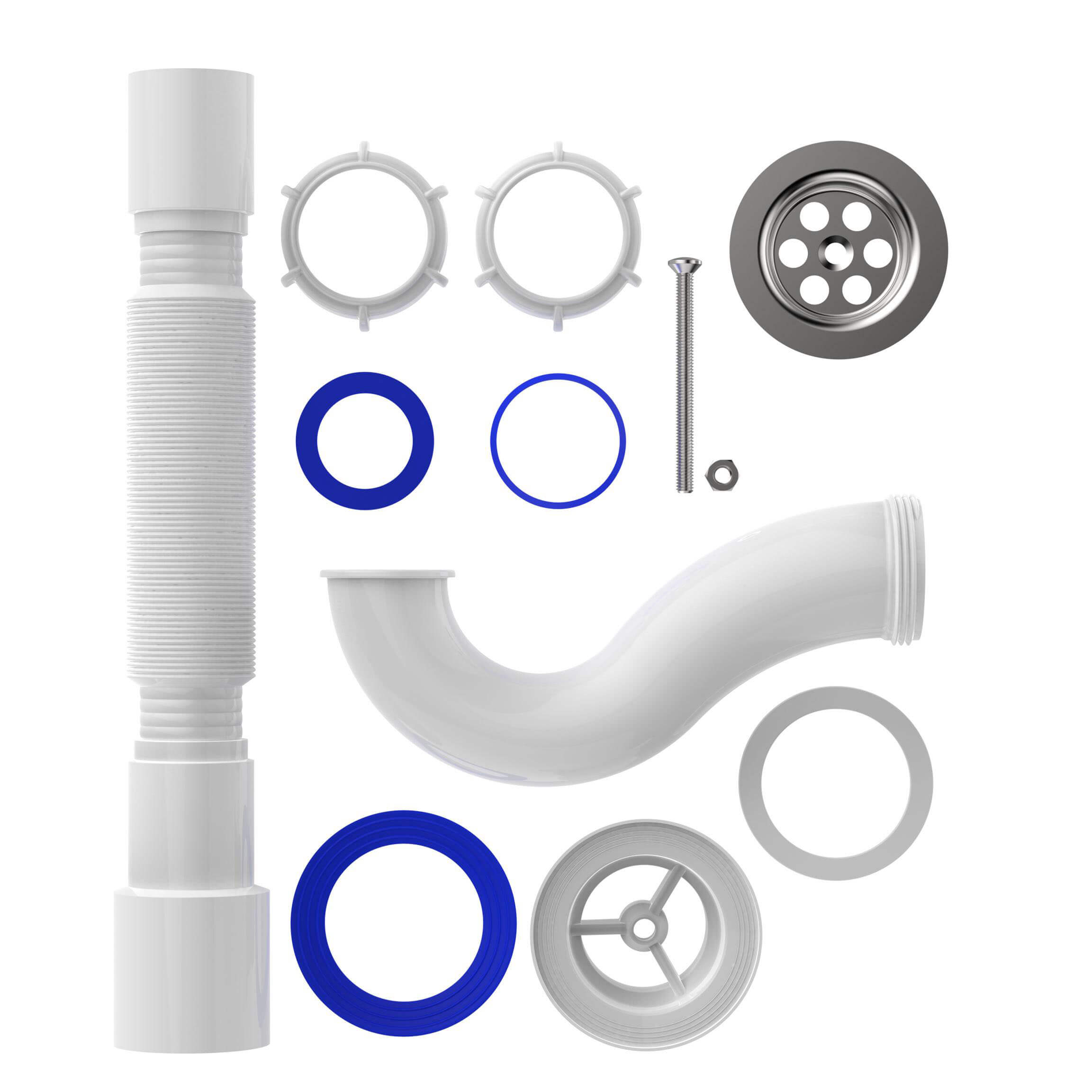 V145 Сифон для душевого поддона 1½х40 прямоточный с гофротрубой 40х40-50  фото-6