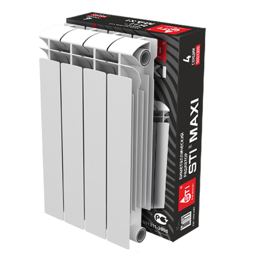 Биметаллический радиатор STI MAXI 500/100 4 сек. - фото1 Биметаллический радиатор STI MAXI 500/100 4 сек. - фото1