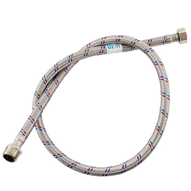 Гибкая подводка для воды (нерж. сталь) ГШ 1/2 0,8м - фото2