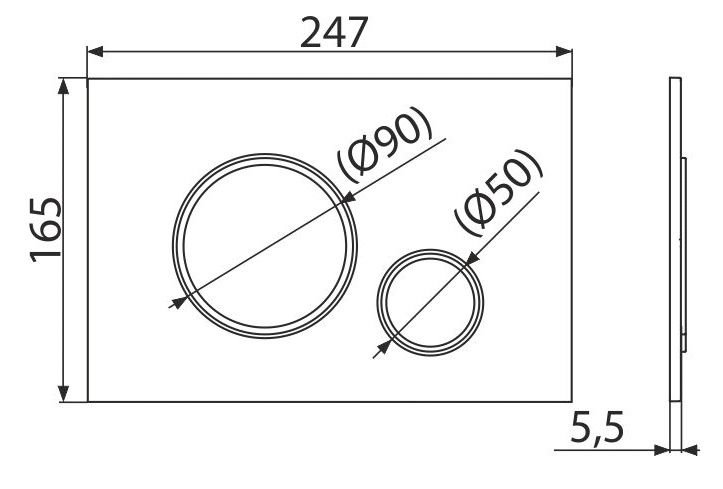 Кнопка смыва Alcaplast для инсталляции белая M770 - фото2