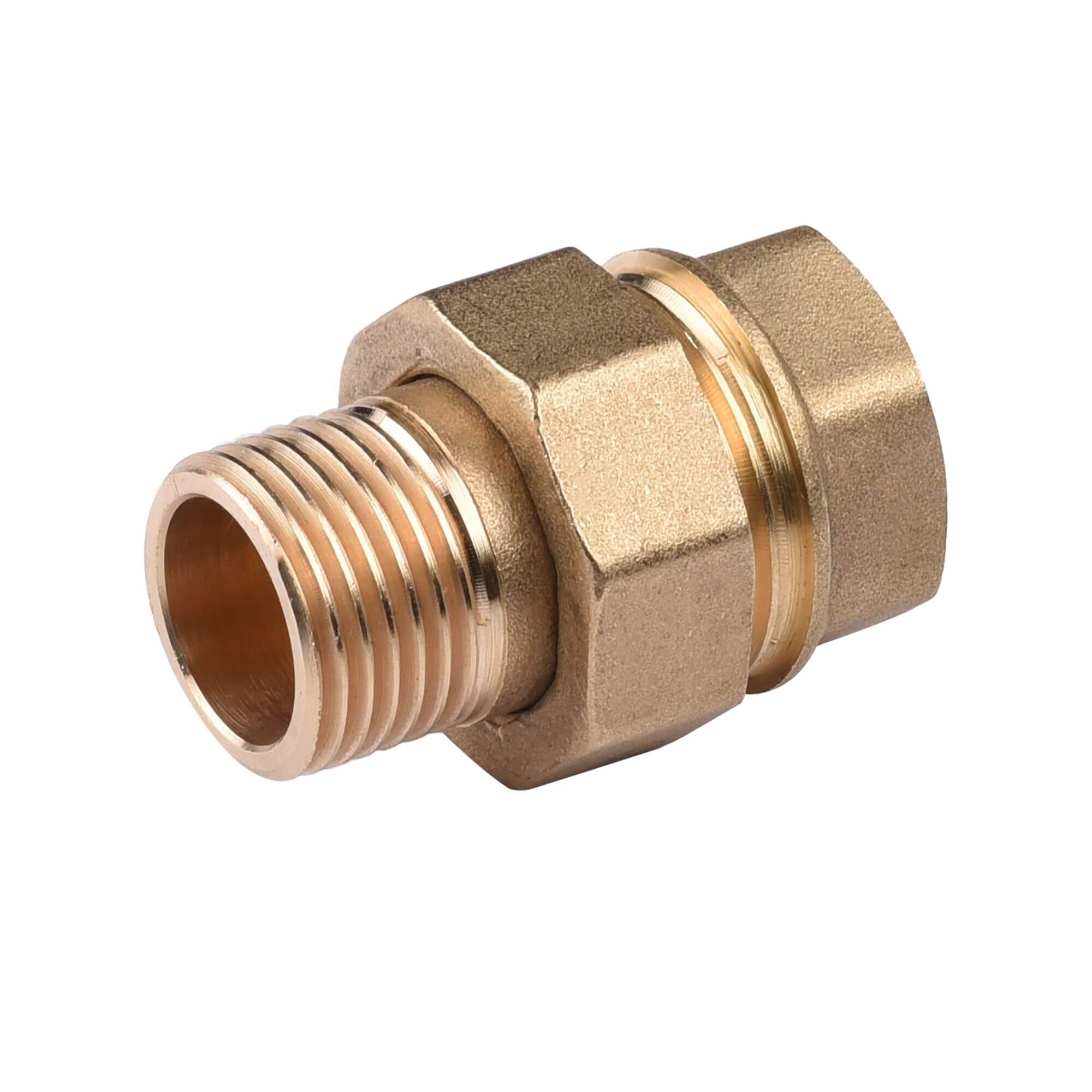 Соединитель латунный прямой 15 В-Н - фото1