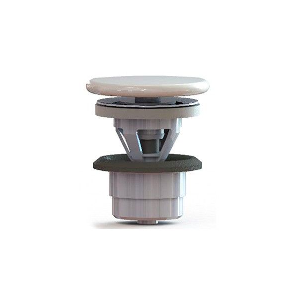 Донный клапан Kerama Marazzi «Click-Clack» для раковины с керамической крышкой, белый глянцевый - фото1