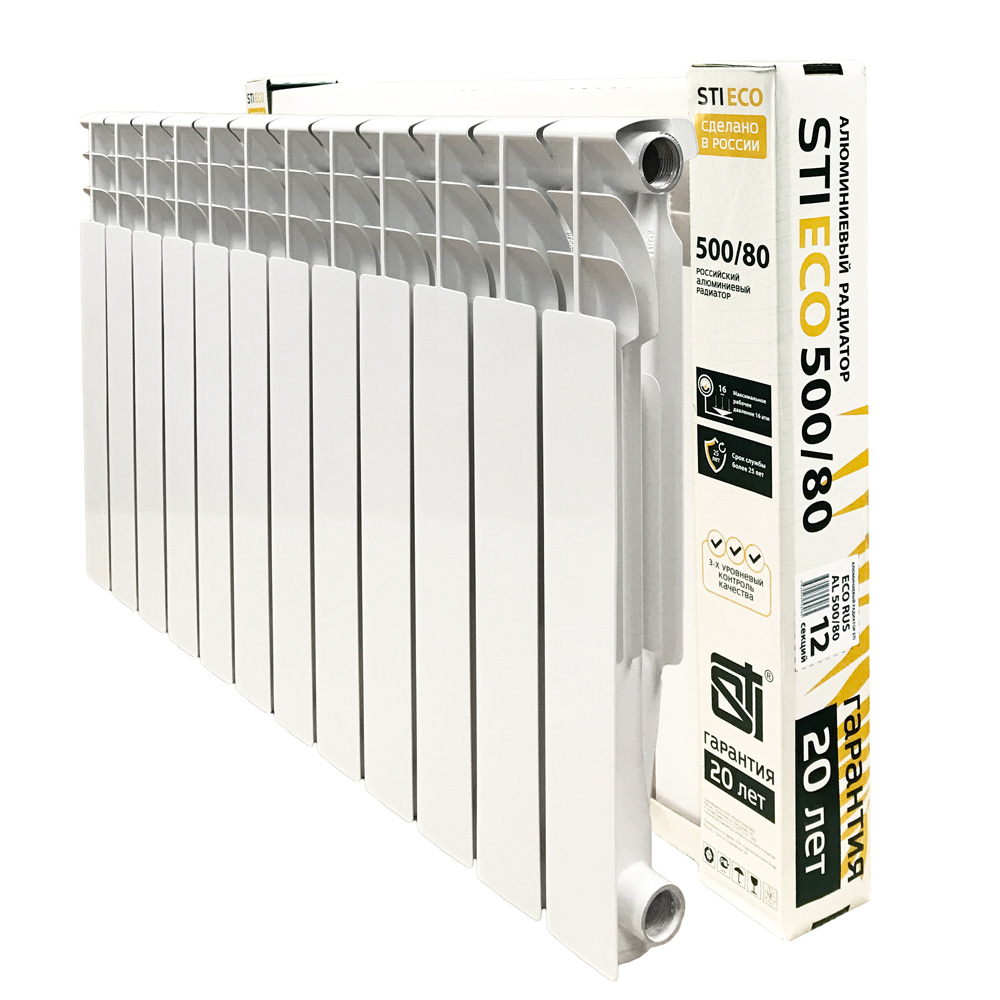 Алюминиевый радиатор STI ECO RUS AL 500/80 12 сек. - фото1 Алюминиевый радиатор STI ECO RUS AL 500/80 12 сек. - фото1