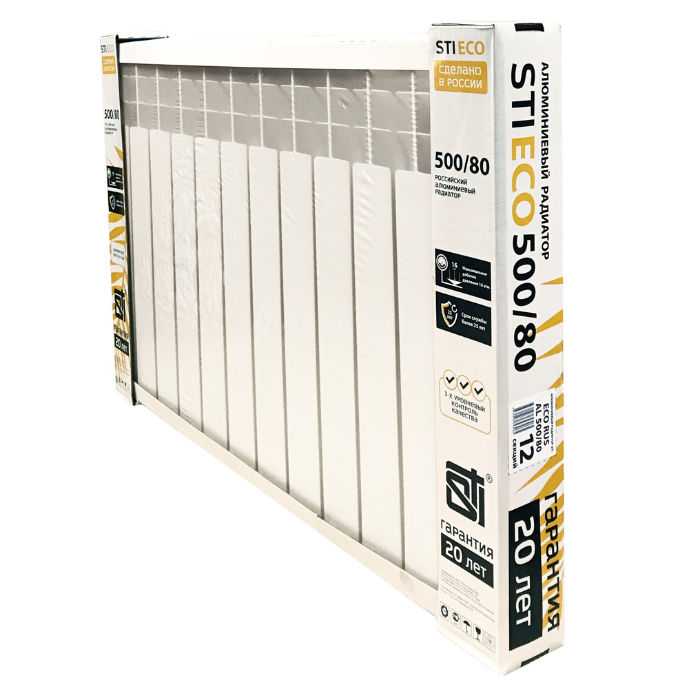 Алюминиевый радиатор STI ECO RUS AL 500/80 12 сек. - фото2 Алюминиевый радиатор STI ECO RUS AL 500/80 12 сек. - фото2