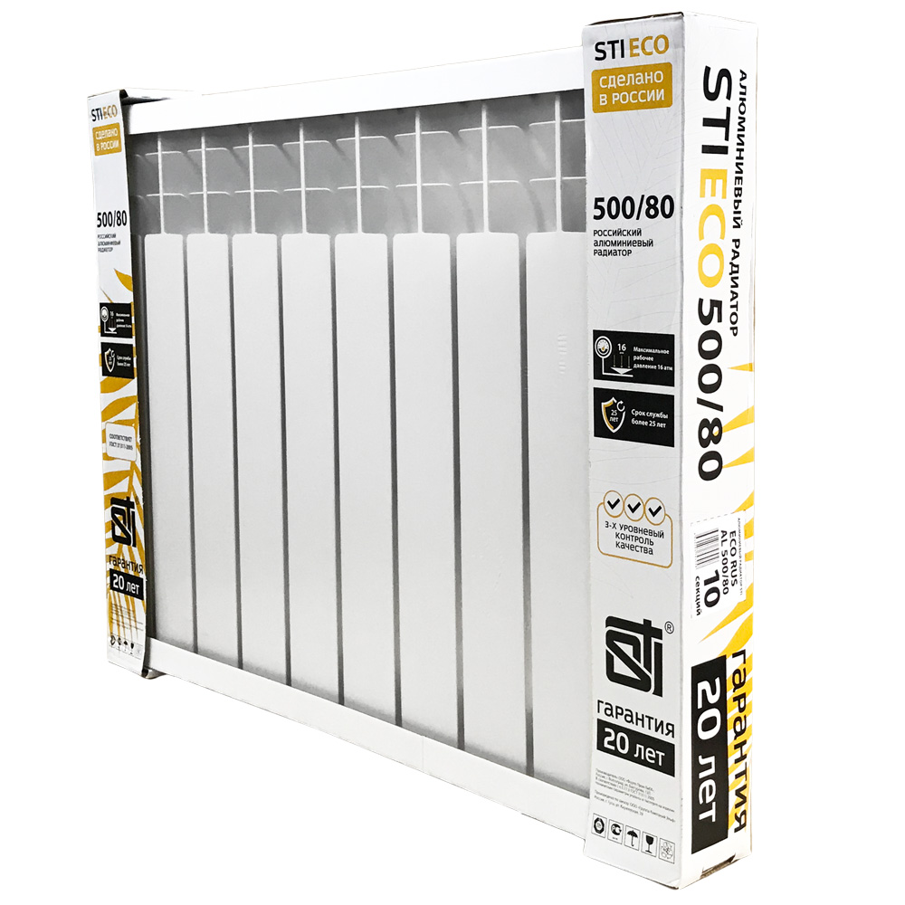 Алюминиевый радиатор STI ECO RUS AL 500/80 10 сек. - фото2 Алюминиевый радиатор STI ECO RUS AL 500/80 10 сек. - фото2